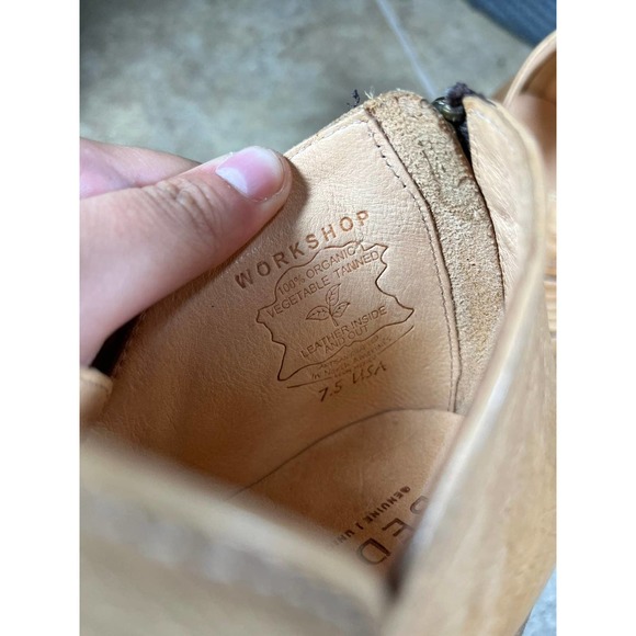 Bed Stu Tan Ankle Boots with Distressed Leather - Picture 3 of 9